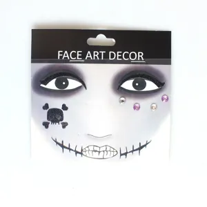 Halloween Gesichtsaufkleber DIY Acryl Kristall Strass Make-up Party Stirn Dekoration Party