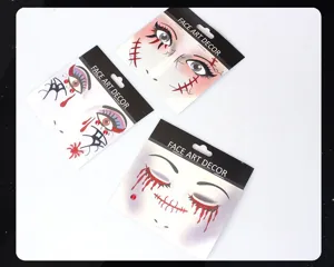 Halloween DIY Gesichtsaufkleber Acryl bunte Stirn Dekoration Party Kostüm gruselige Make-up Zubehör