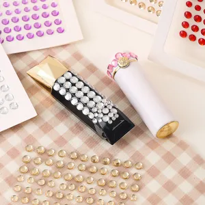 Aftokollita diamantia prosopou strass gematia makigiaz DIY lamperia dekorotika proswpou