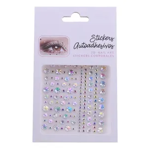 3D nail art strass autokollita somatos krystallina kosmimata gia to prosopo sou omorfa