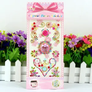 Acrylic crystal deco sticker gem rhinestone DIY face body art craft diamond sticker pink pack