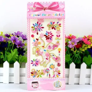Colorful crystal rhinestone stickers acrylic diamond deco stickers for phone decoration crafts