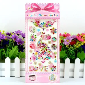 Colorful crystal rhinestone sticker acrylic DIY decorative sticker for phone cases.