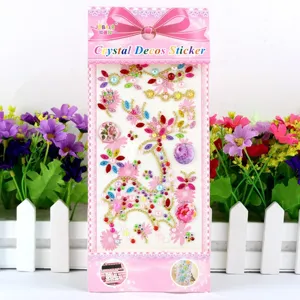 Acrylic crystal rhinestone sticker sheet DIY decorative gems for phone crafts sparkling design