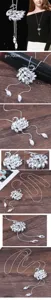Υπέροχο ασημένιο κολιέ μακρύ κύκνος με κρύσταλλο για γυναίκες, κομψό μενταγιόν για φόρεμα.
