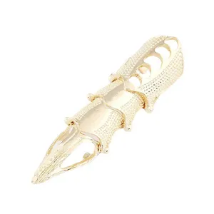 Bague d'articulation dorée anneau armure style punk gothique bijoux tendance pour femme