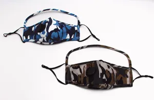 Camouflage dust mask with valve and eye shield set for outdoor anti-pollution protection