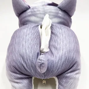 Cute 3D cartoon animal plush car tissue box holder for armrest visor seat back use.