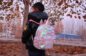 Kinder Pailletten Einhorn Rucksack niedliche Glitzer Schultasche Freizeit Tagesrucksack