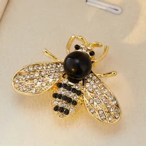 Broche abeille strass cristal epingle insecte pour femme costume robe accessoires bijoux