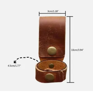Clip de support de gant en cuir rétro d'extérieur avec boutons pression, outil de travail.