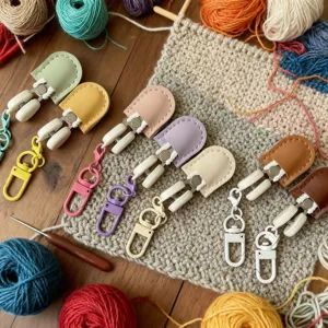 Colorful PU leather pacifier clips baby stroller clips handmade DIY crafting tools set