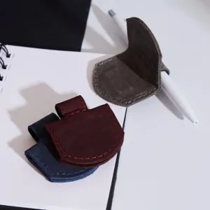 PU leather magnetic bookmark pen clip, multifunctional dual-use fountain pen holder sleeve.