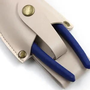 Funda de cinturón de cuero PU para tijeras de jardín y alicates, bolsa de almacenamiento duradera.