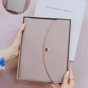 PU Leder A5 Planer Schutzhülle mit Druckknopfverschluss und Geschenkbox für Büro und Alltag.
