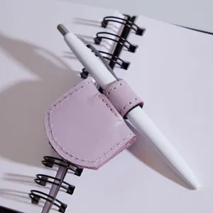 PU leather magnetic bookmark pen clip, multi-functional pen holder for notebook student gift.