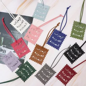Etiquetas de equipaje de cuero de color VAE recuerdo de viaje sello colgante bolsa