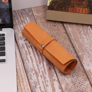 PU leather watch roll travel case, vintage portable watch storage bag, anti-scratch protective pouch.