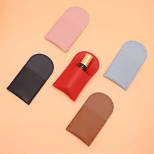 Astuccio in pelle PU multicolore per bottiglia di profumo e olio essenziale.