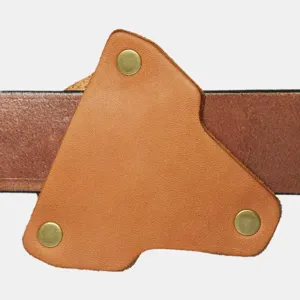 Funda de cuero marron para linterna bolsa de herramientas de cinturon portatil diseño