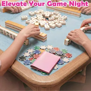 PU leather mahjong card storage pouch with magnetic closure pink protective case holder