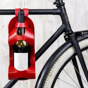 Portable Outdoor PU Leather Wine Bag Bottle Carrier For Mountain Bike Bicycle Hanging Wine Sleeve Champagne Storage Bag