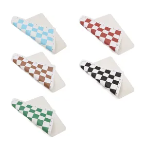 Échiquier pliable en cuir PU portable, tapis de dames portable, ensemble multicolore 5pcs