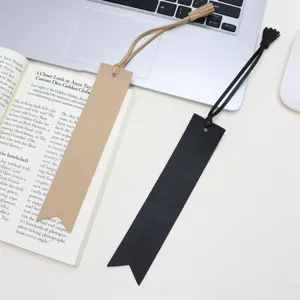 PU leather tassel bookmarks set, vintage page markers for books, elegant reading accessories