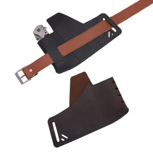 Echt lederen EDC tactisch gereedschap schede en mes holster set met riem voor outdoor overleving.