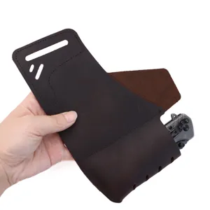 Echt lederen EDC tactische gereedschapsschede zakorganizer voor outdoor survival mes zaklamp