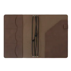 Vintage A5 PU Leather Traveler Notebook Cover Journal Protector with Card Slots and Bands