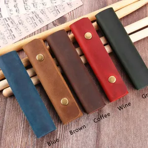 Vintage PU Leder Drumstick Halter Etui mit Metall Druckknopf, tolles Schlagzeuger Geschenk.