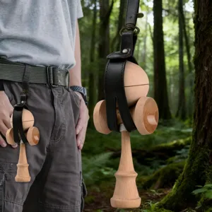 Holz Kendama Leder Holster Schutzhülle Outdoor Tragbarer Tragegurt Spielzeug Zubehör