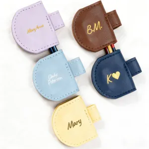 Custom PU Leather Magnetic Bookmark Pen Holder Cute Personalized Stationery Gift for Readers