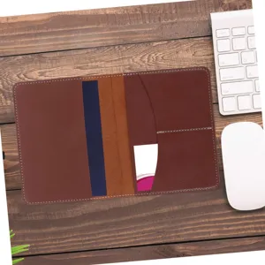 PU leather passport holder travel wallet card organizer visa ticket case brown minimalist style