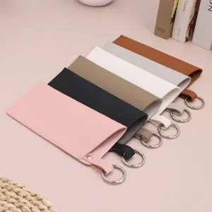 Portable PU Leather Sunglasses Case With Metal Spring Ring Dustproof Scratchproof Eyewear Storage Bag For Women Men