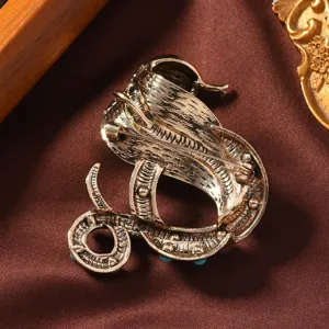 Vintage turquoise cobra brooch retro animal pin coat accessory fashion jewelry gift for women