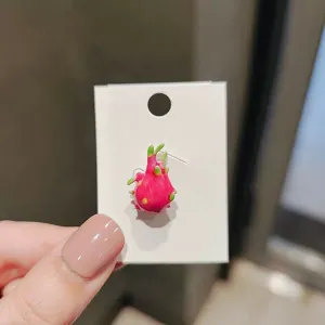 Cute dragon fruit enamel mini brooch pin for collar clothes dress decoration lovely