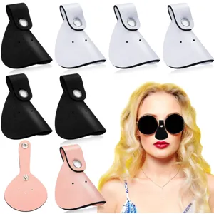 PU Leather Nose Guard Sun Protector For Glasses UV Protection Sunshade Nose Pad Accessory For Outdoor Sports Unisex