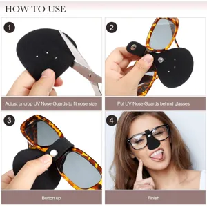 UV nose guard for glasses sun protection nose cover anti UV shield sunshade pad step guide