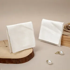 Sacchetto portaoggetti in cotone spesso con patta pochette per gioielli dettaglio, antipolvere.