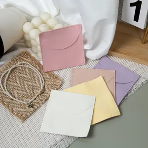 Velvet Jewelry Pouch Envelope Flap Small Gift Bag For Earring Ring Watch Necklace Jewelry Packaging Storage Bag Wedding Party Favors