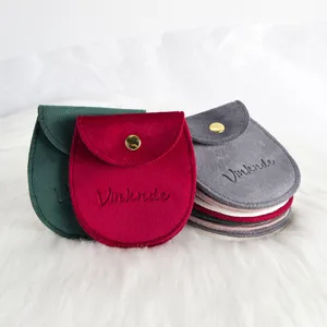 Pochte bijoux velours bouton pression mini sachet emballage cadeau details