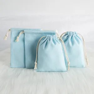 Einfarbig Stoff Kordelzug Geschenktüte Mini Schmuckverpackung Beutel Kleine Accessoires Taschen Universelle Aufbewahrung Organizers Beutel