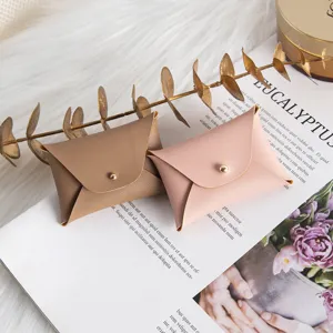 PU Kunstleder Mini Umschlag Aufbewahrungstasche Schmuck Geschenktasche Detailansicht