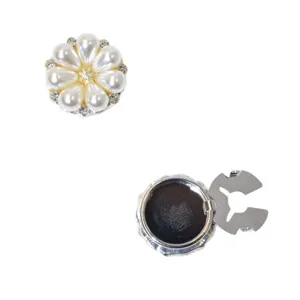 Perlenblumen magnetische Knopfbedeckung Hemd Manschetten Clips modisches Accessoire chic.