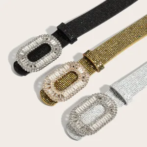 Femme ceinture boucle strass scintillante robe large ceinture taille mode accessoire