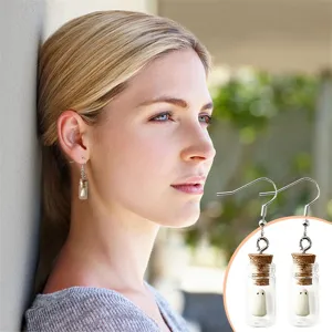 Halloween leuchtende Geist Flasche Ohrringe mini leuchtende Wunschflasche Ohrhaenger Damen