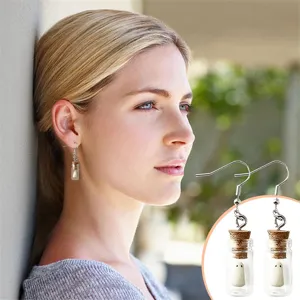 Halloween Mini Geist Flaschen Ohrringe leuchtend niedlich Hängeohrringe für Damen Feiertagsschmuck