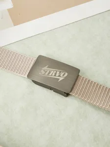 Ceinture Toile Homme Femme Tactique Boucle Automatique Nylon Épais Sangle Style Détail